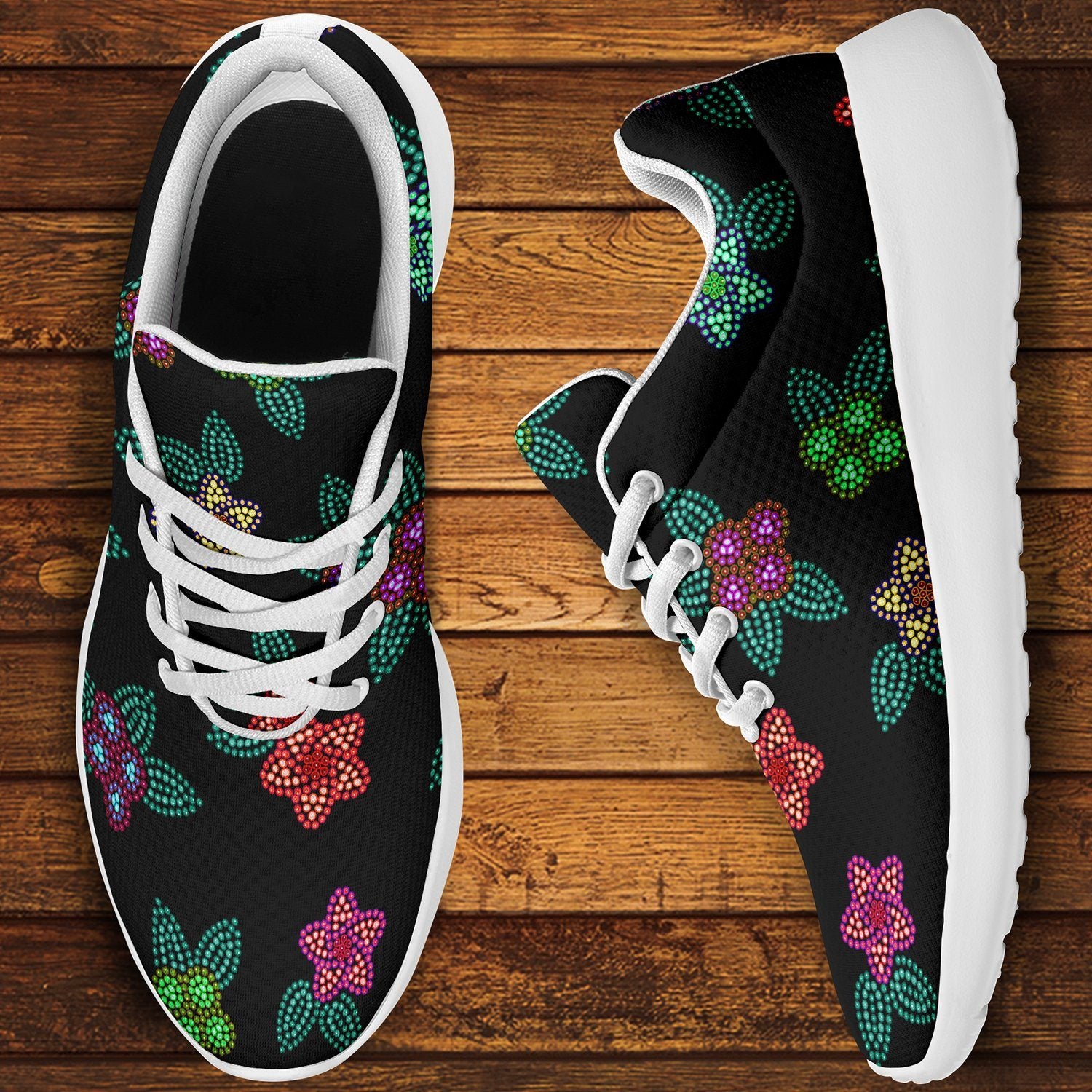 Berry Flowers Black Ikkaayi Sport Sneakers ikkaayi Herman