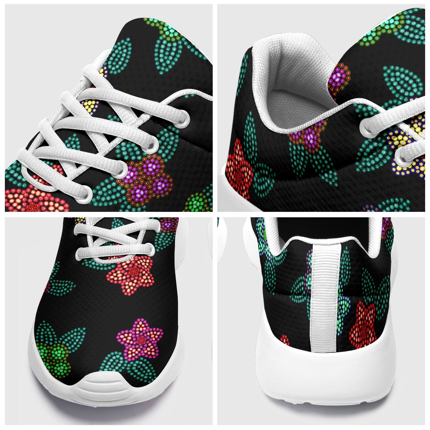 Berry Flowers Black Ikkaayi Sport Sneakers ikkaayi Herman