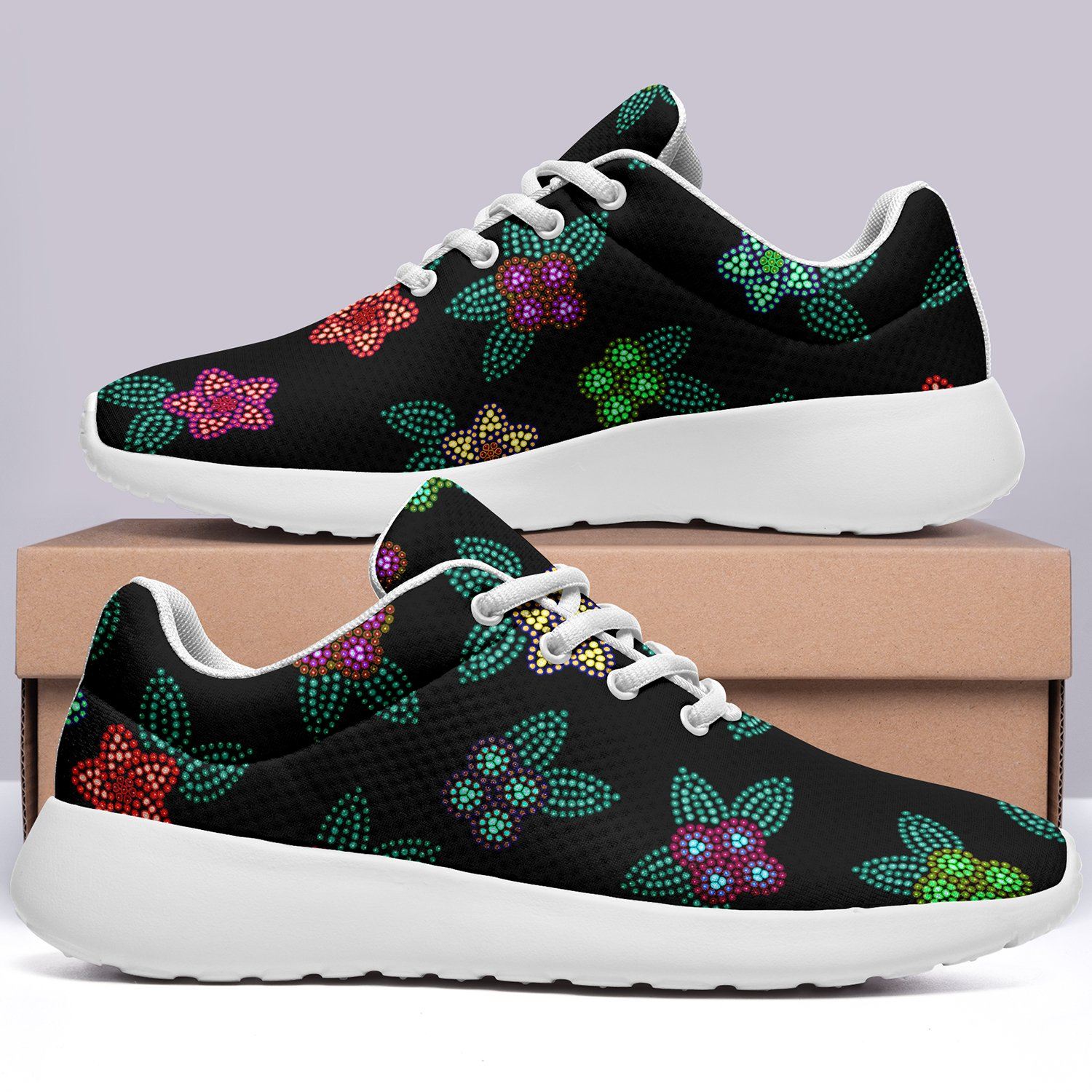 Berry Flowers Black Ikkaayi Sport Sneakers ikkaayi Herman