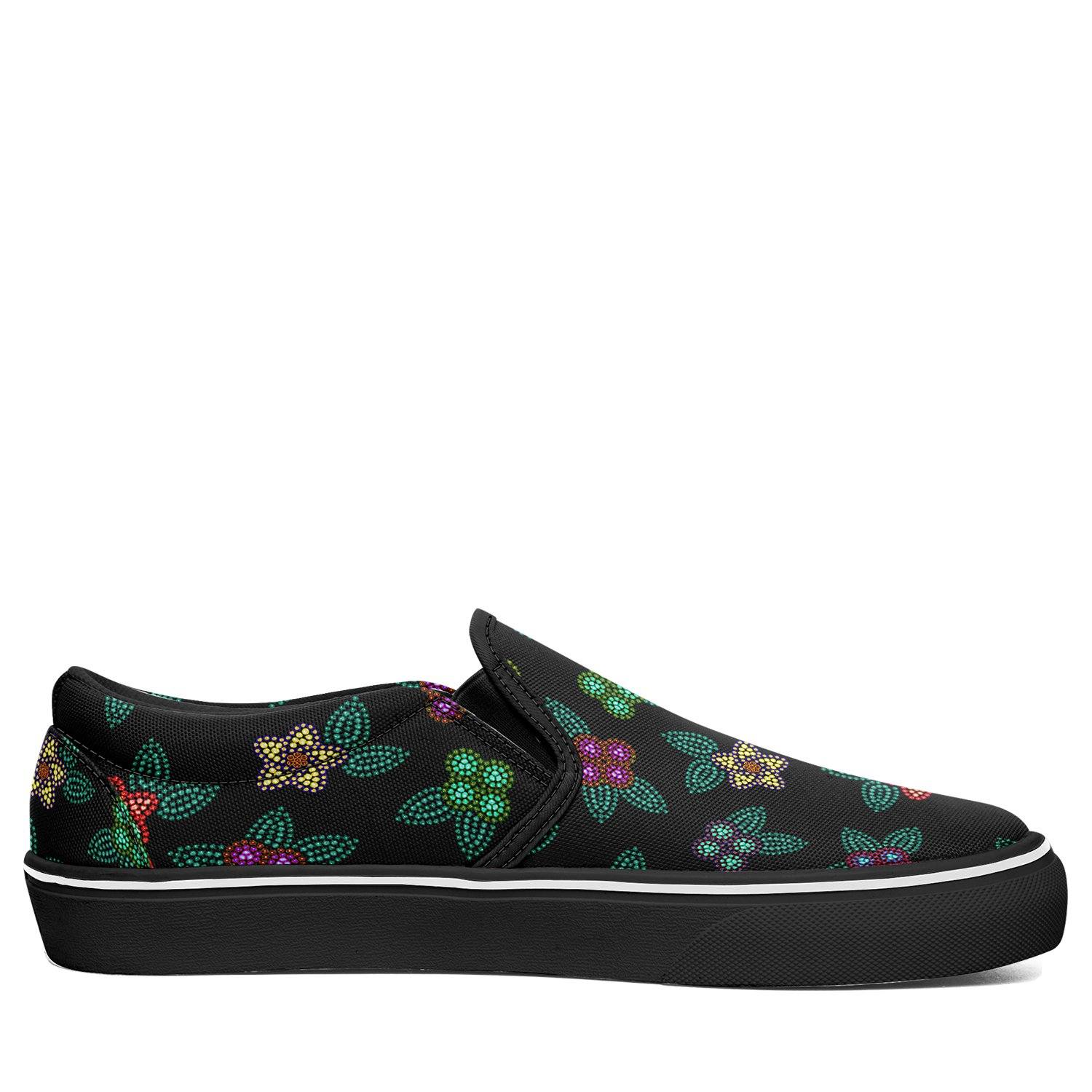 Berry Flowers Black Otoyimm Canvas Slip On Shoes otoyimm Herman