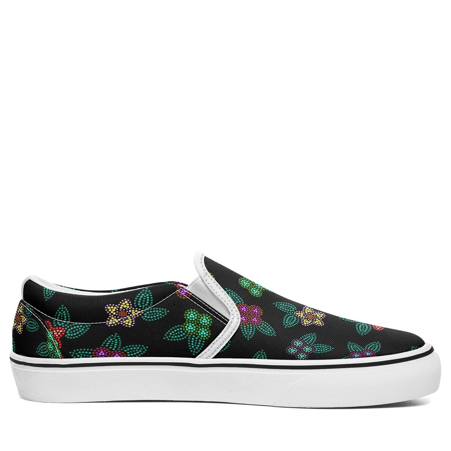 Berry Flowers Black Otoyimm Canvas Slip On Shoes otoyimm Herman