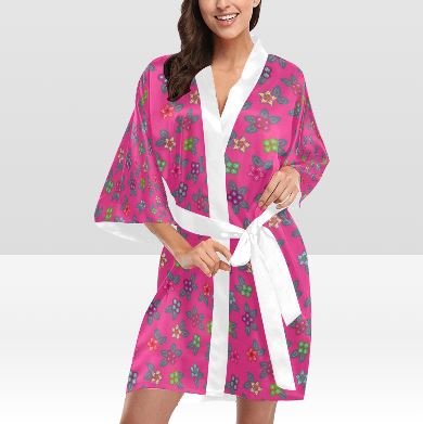 Berry Flowers Kimono Robe Artsadd