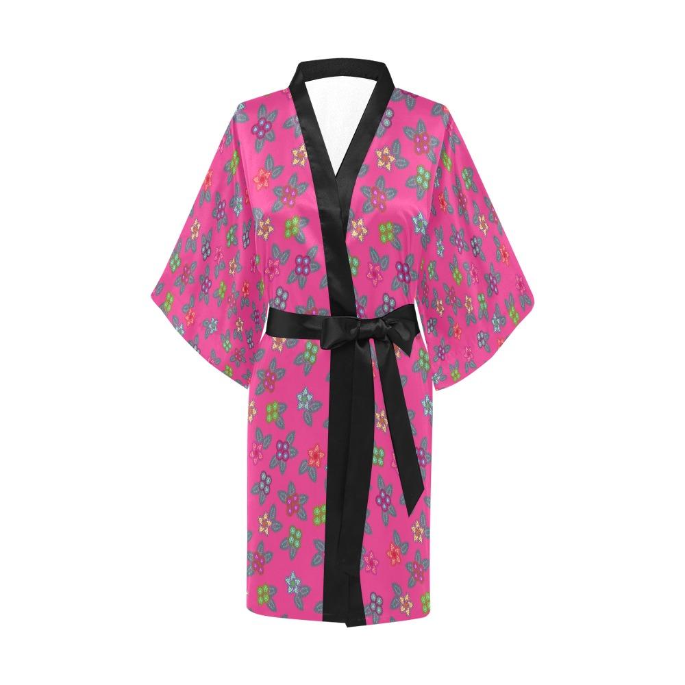 Berry Flowers Kimono Robe Artsadd