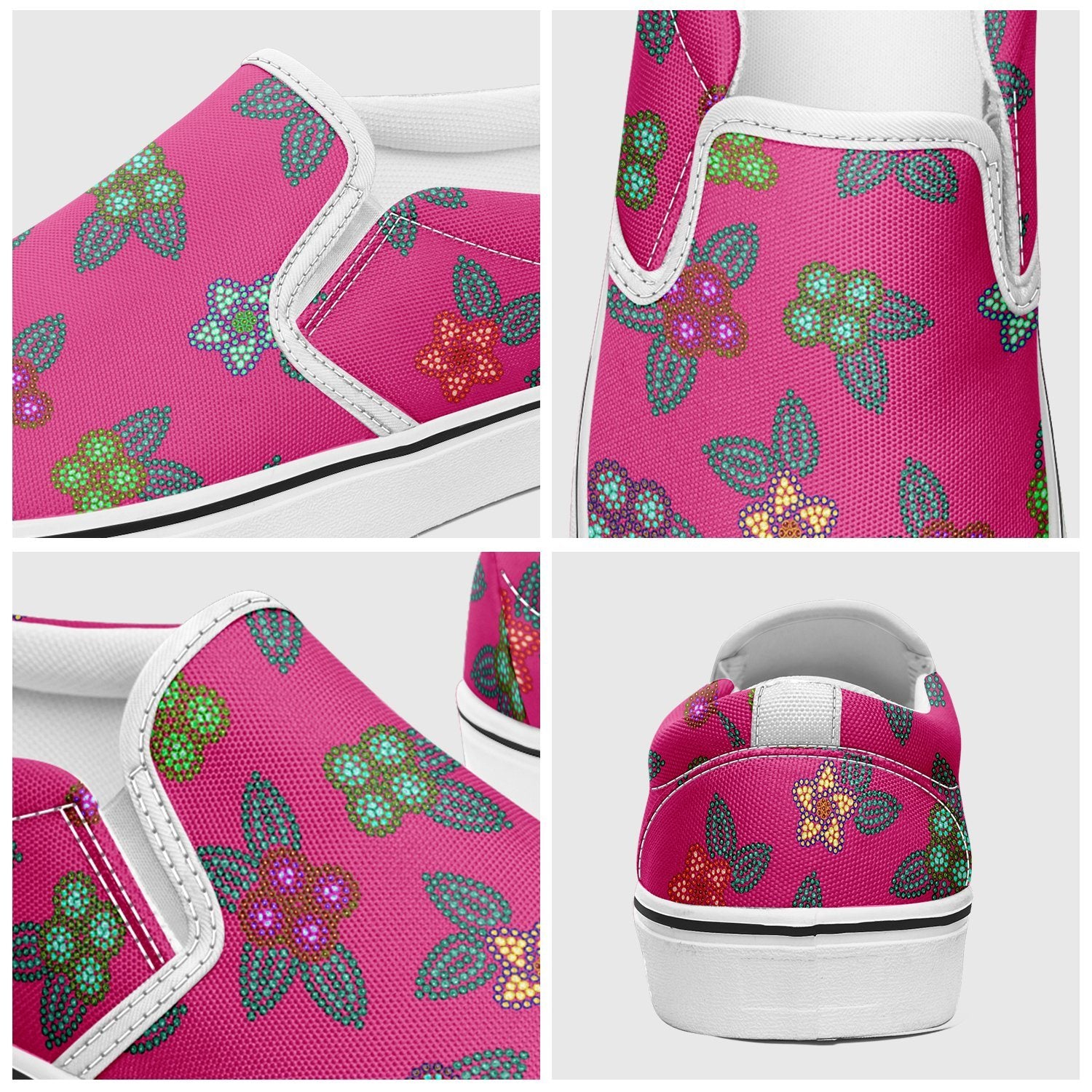 Berry Flowers Otoyimm Kid's Canvas Slip On Shoes otoyimm Herman