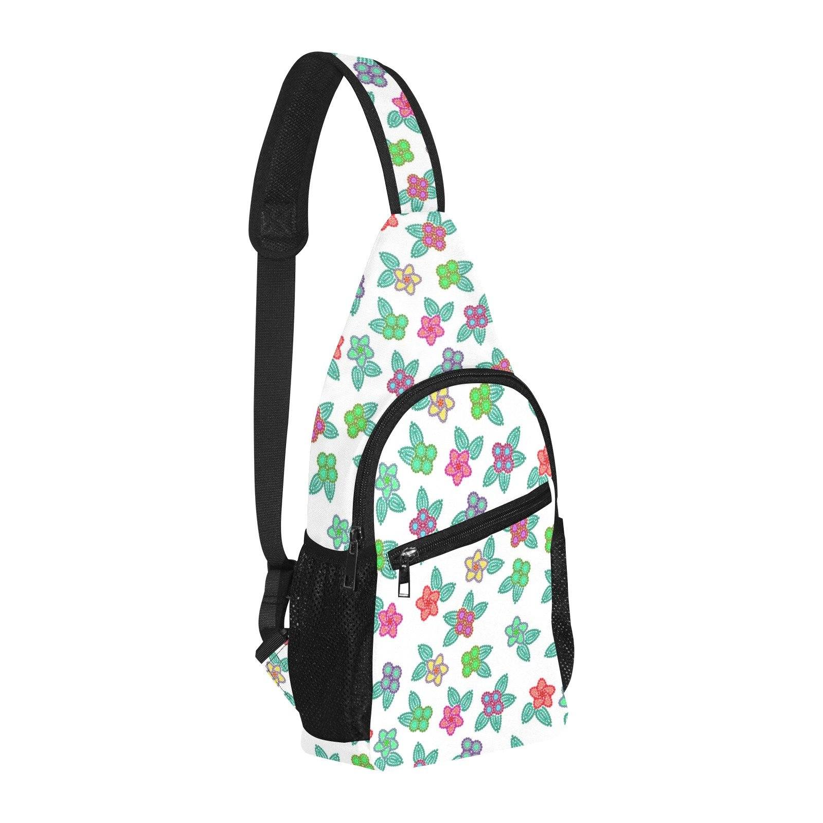 Berry Flowers White All Over Print Chest Bag (Model 1719) All Over Print Chest Bag (1719) e-joyer