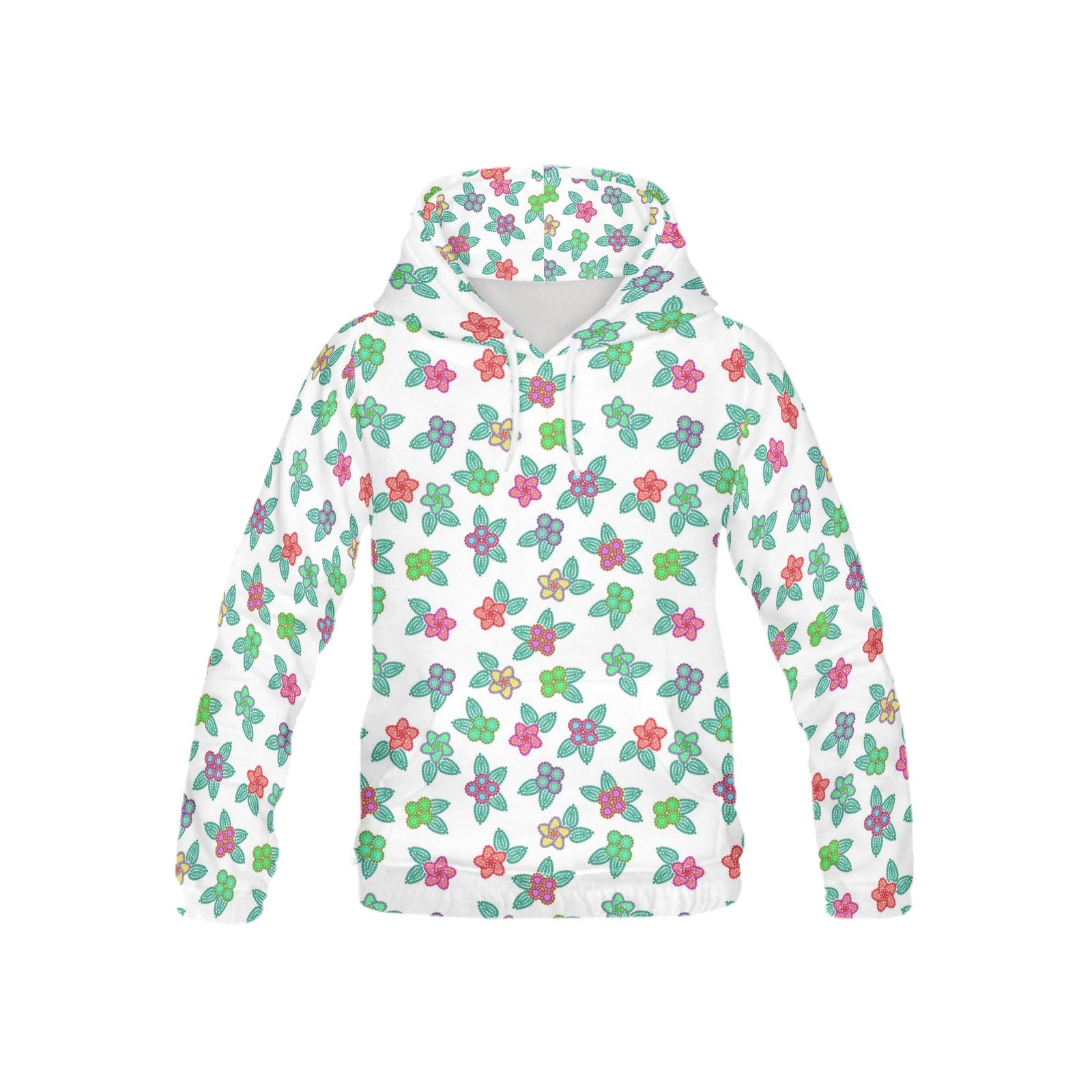 Berry Flowers White All Over Print Hoodie for Kid (USA Size) (Model H13) All Over Print Hoodie for Kid (H13) e-joyer