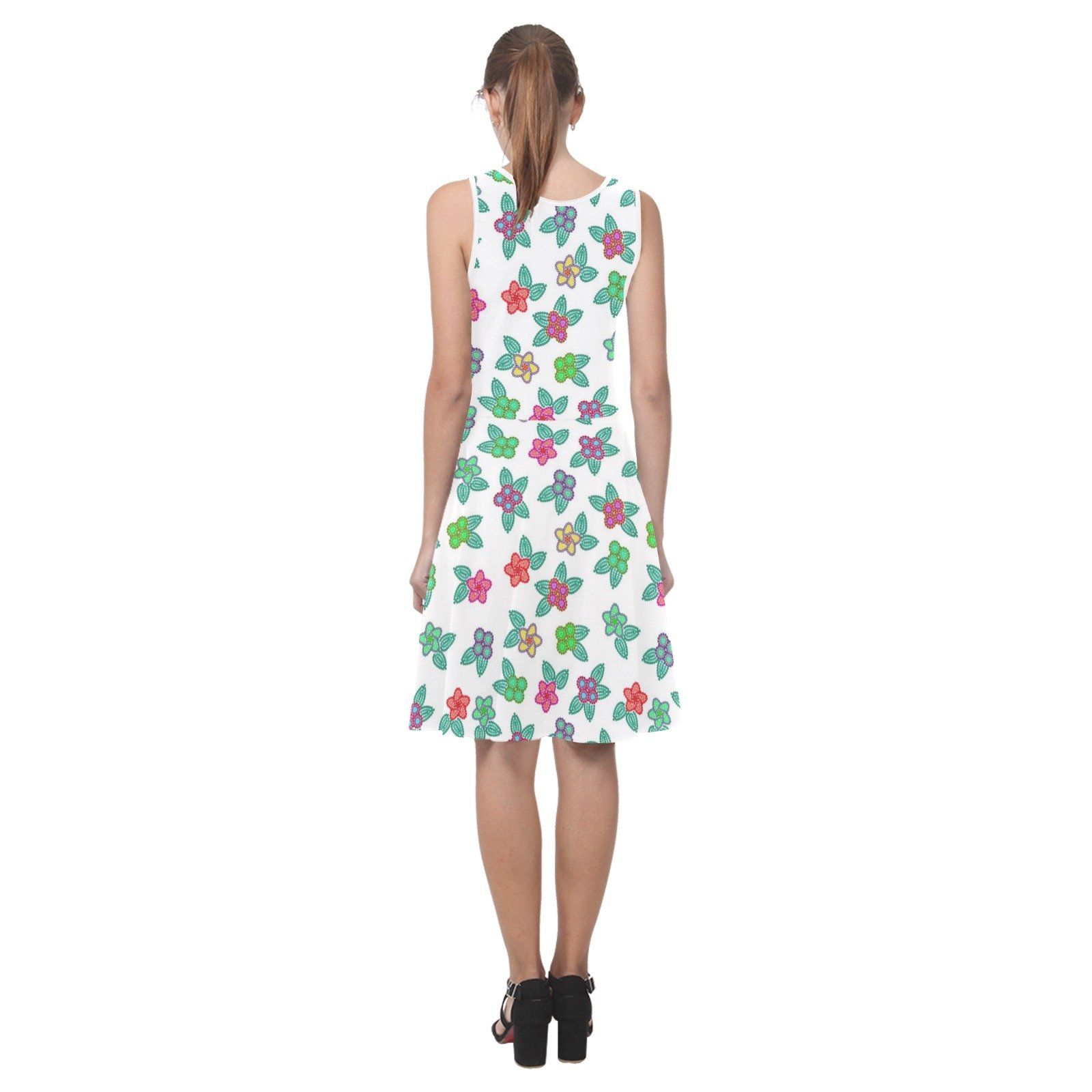 Berry Flowers White Atalanta Sundress (Model D04) Atalanta Sundress (D04) e-joyer