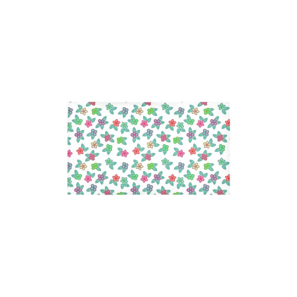 Berry Flowers White Bath Rug 16''x 28'' Bath Rug 16''x 28'' e-joyer