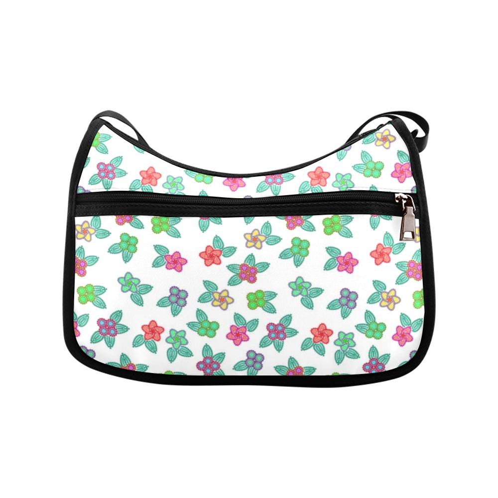 Berry Flowers White Crossbody Bags (Model 1616) Crossbody Bags (1616) e-joyer