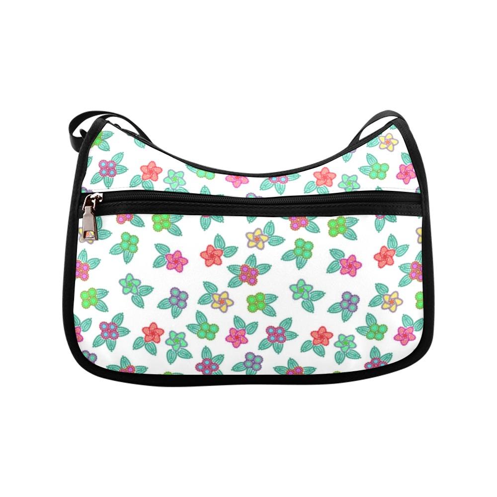 Berry Flowers White Crossbody Bags (Model 1616) Crossbody Bags (1616) e-joyer