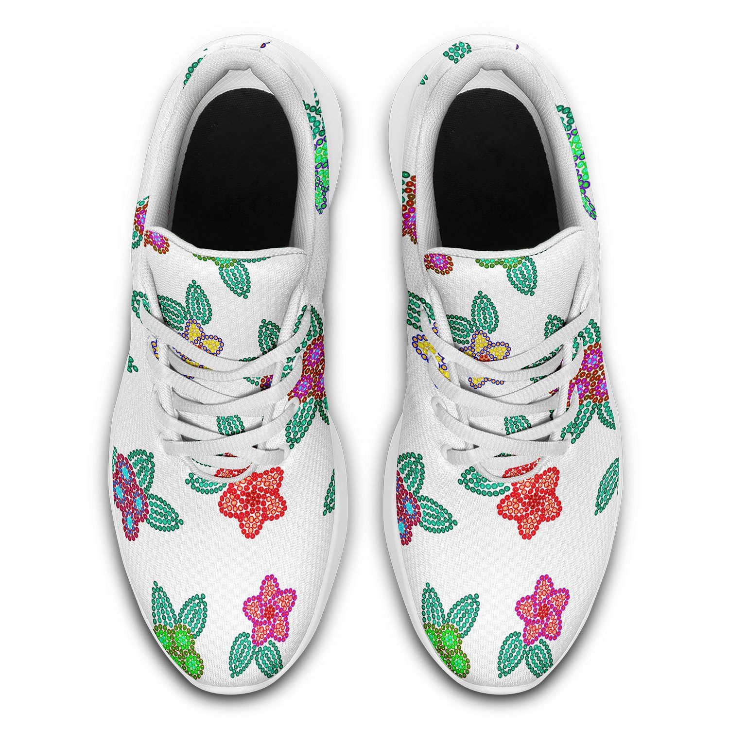 Berry Flowers White Ikkaayi Sport Sneakers ikkaayi Herman