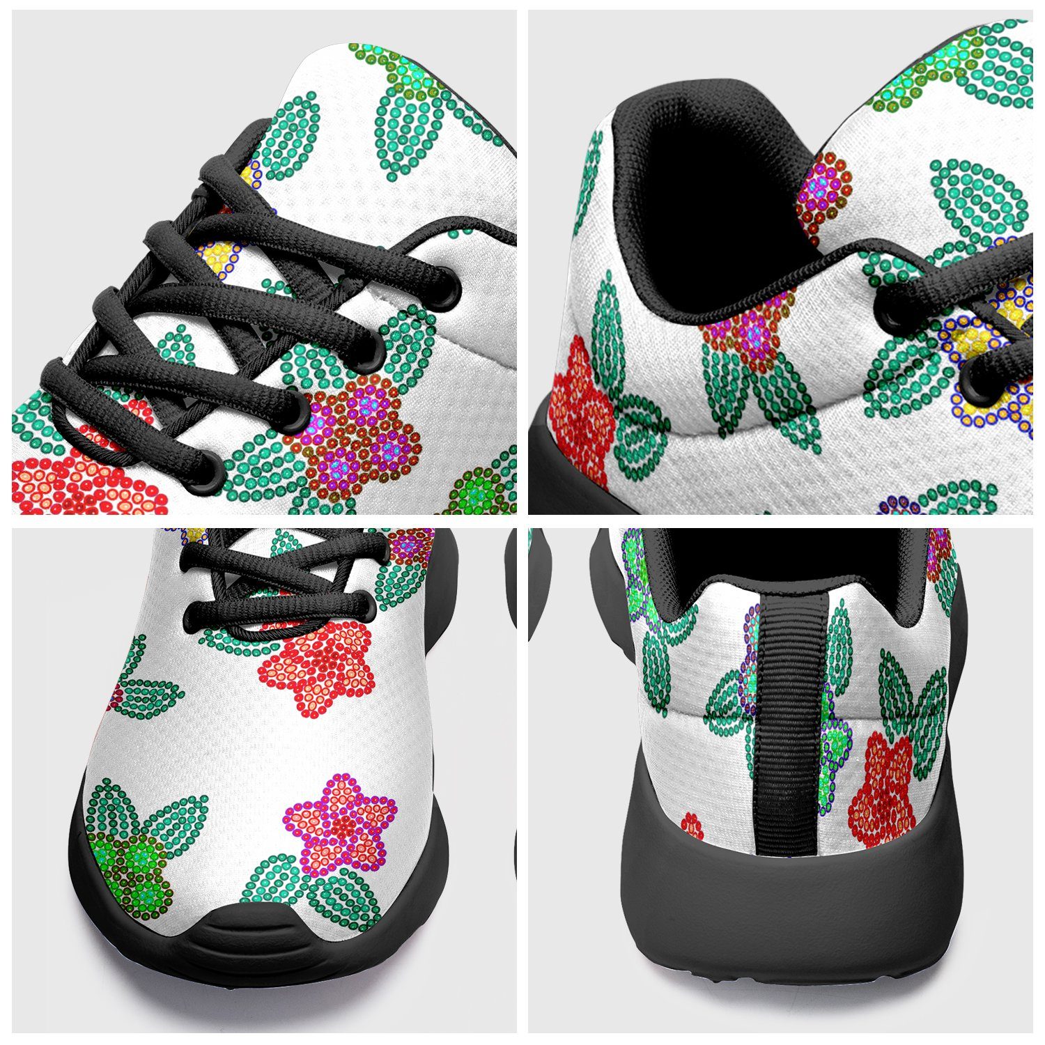 Berry Flowers White Ikkaayi Sport Sneakers ikkaayi Herman