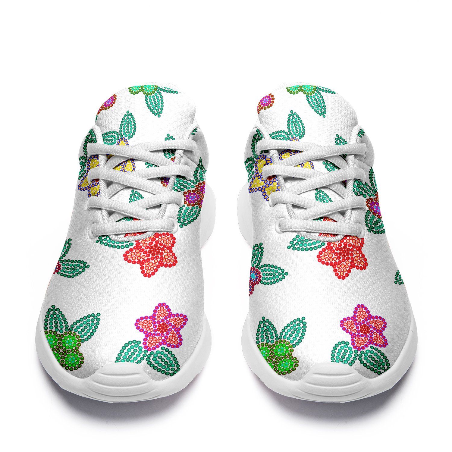 Berry Flowers White Ikkaayi Sport Sneakers ikkaayi Herman