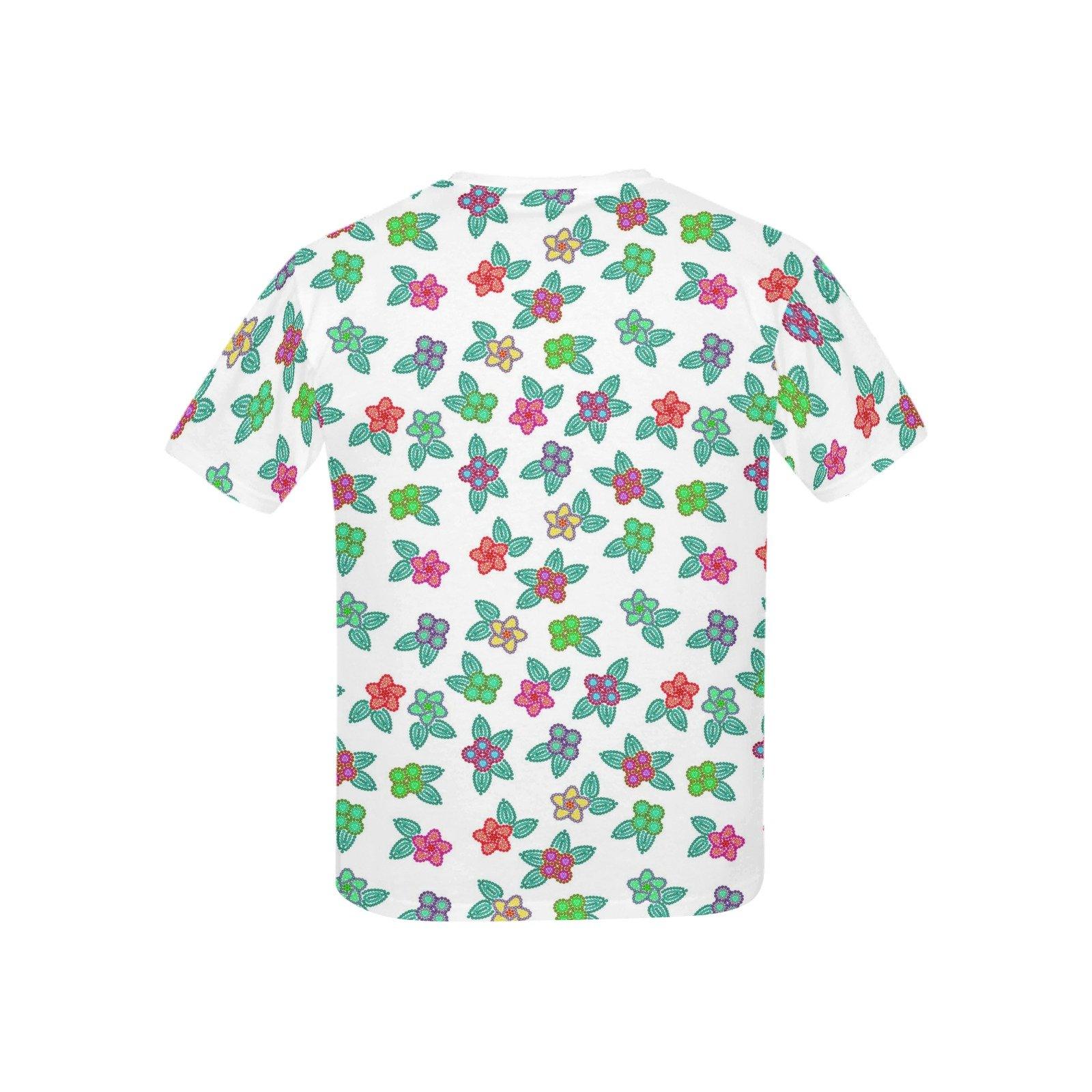 Berry Flowers White Kids' All Over Print T-shirt (USA Size) (Model T40) All Over Print T-shirt for Kid (T40) e-joyer