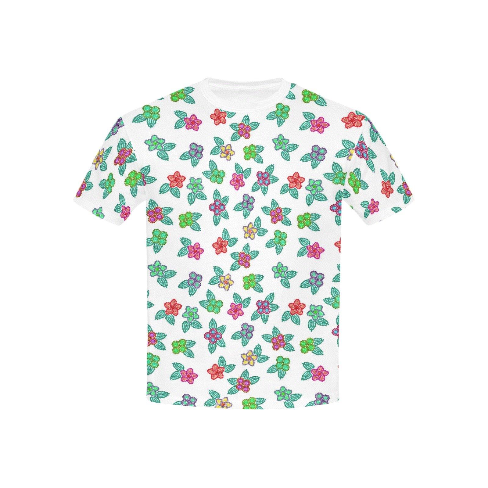 Berry Flowers White Kids' All Over Print T-shirt (USA Size) (Model T40) All Over Print T-shirt for Kid (T40) e-joyer