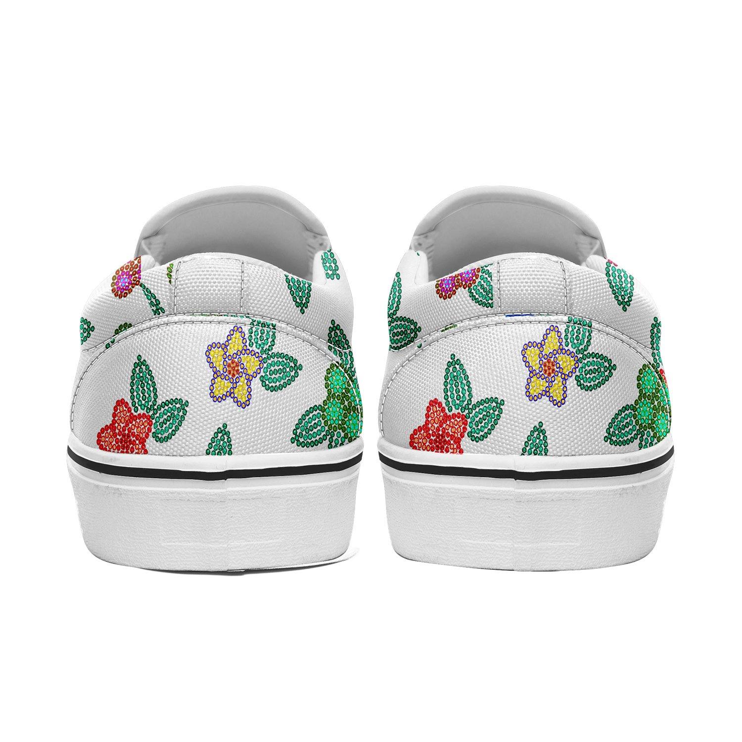 Berry Flowers White Otoyimm Canvas Slip On Shoes otoyimm Herman