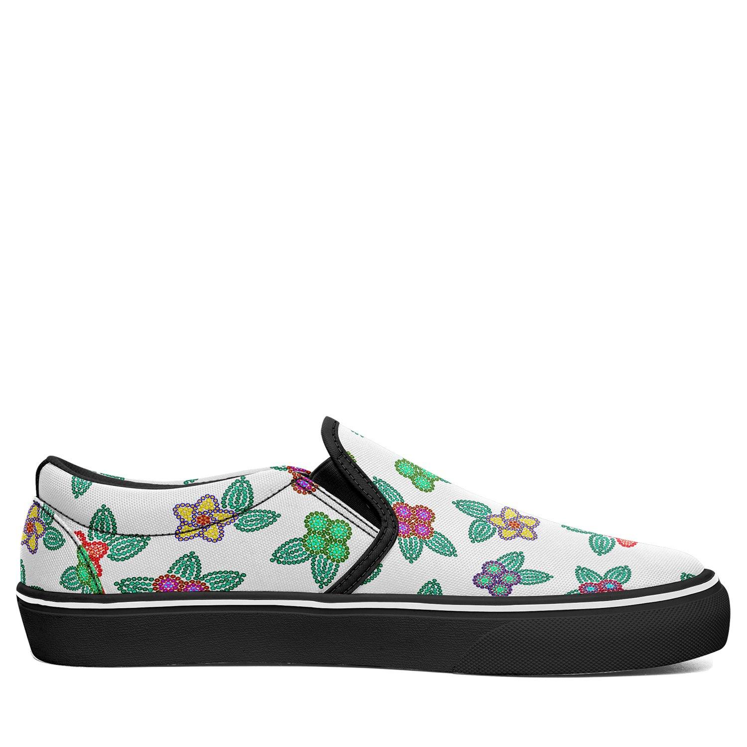 Berry Flowers White Otoyimm Canvas Slip On Shoes otoyimm Herman