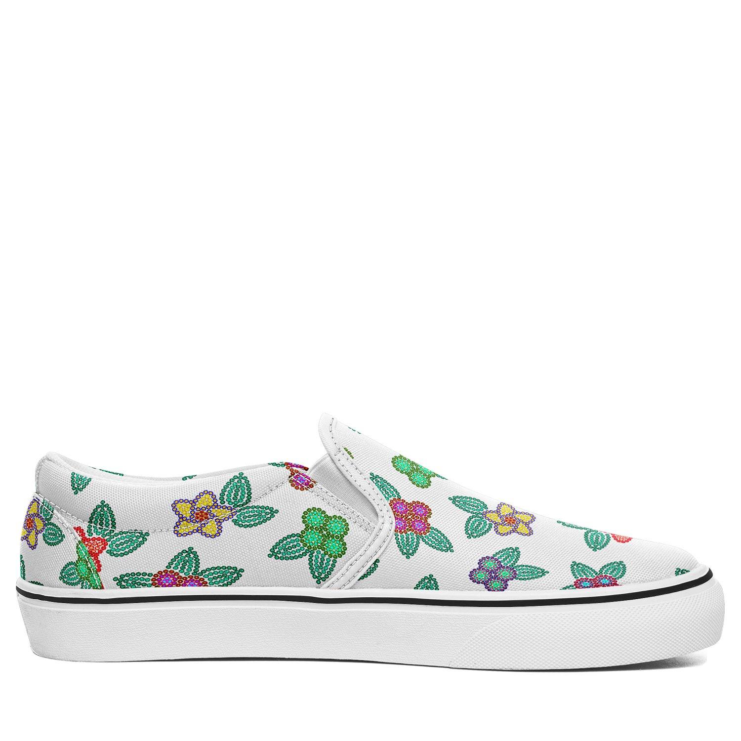Berry Flowers White Otoyimm Canvas Slip On Shoes otoyimm Herman