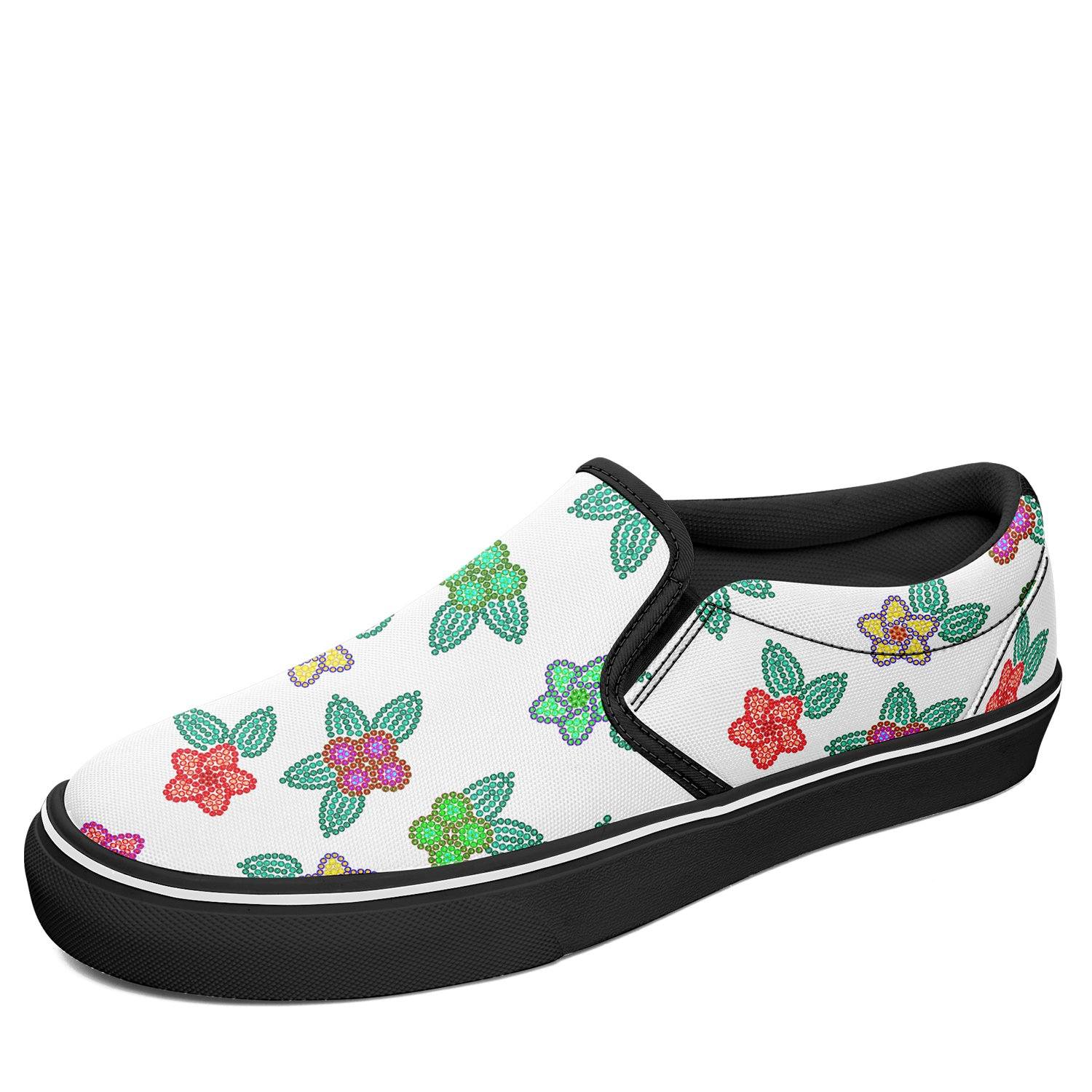 Berry Flowers White Otoyimm Canvas Slip On Shoes otoyimm Herman