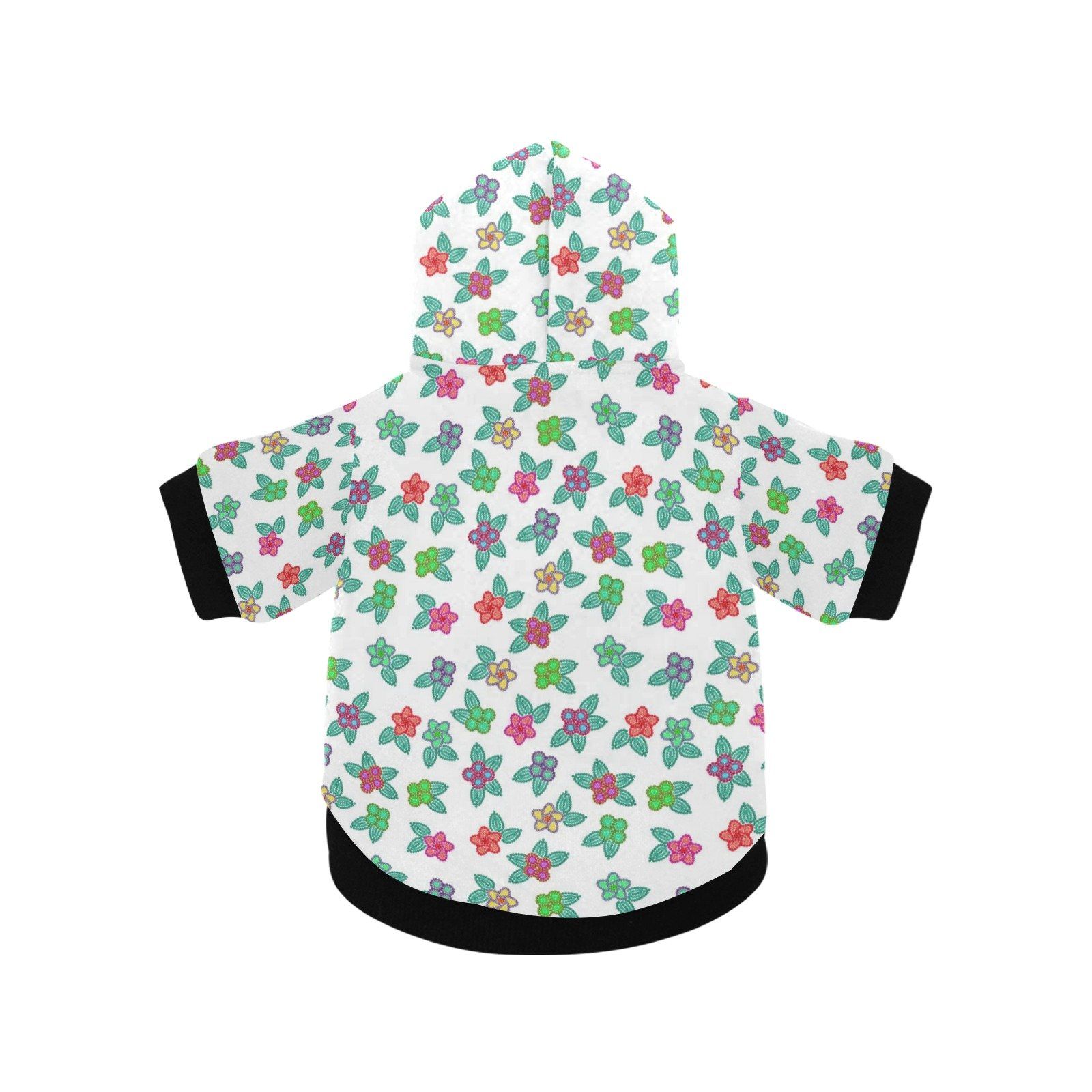 Berry Flowers White Pet Dog Hoodie Pet Dog Hoodie e-joyer