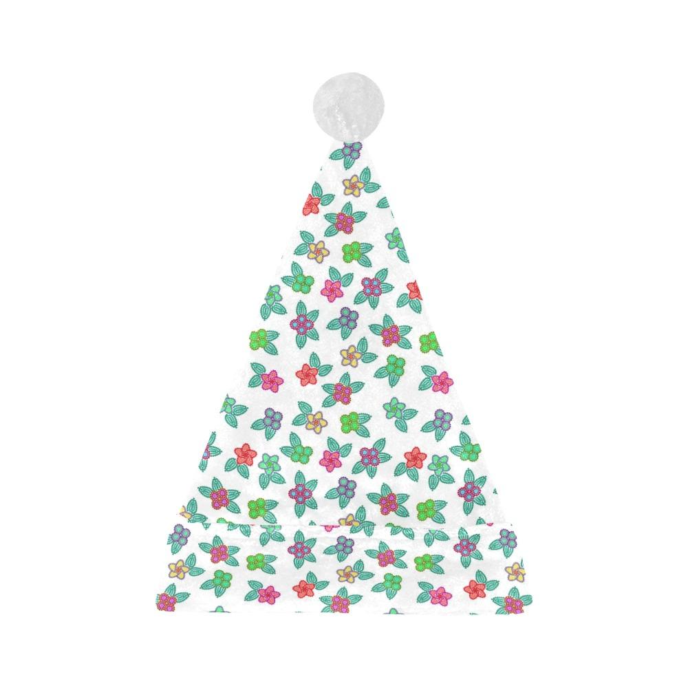 Berry Flowers White Santa Hat Santa Hat e-joyer