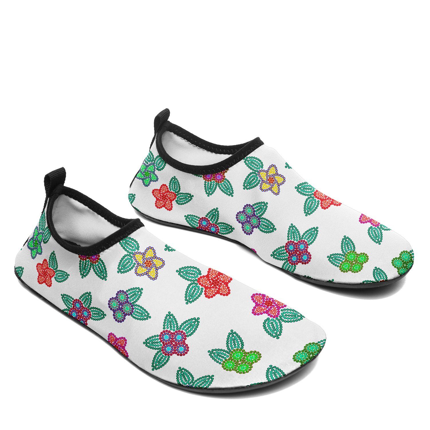 Berry Flowers White Sockamoccs Kid's Slip On Shoes Herman