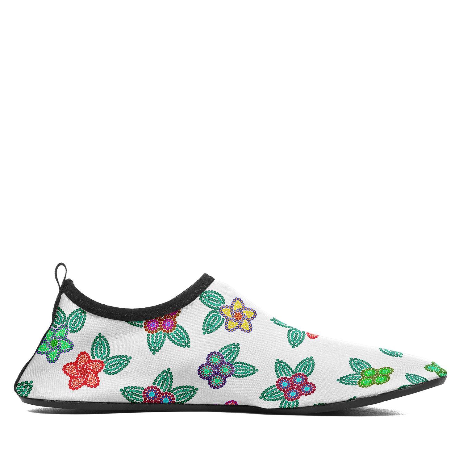 Berry Flowers White Sockamoccs Kid's Slip On Shoes Herman