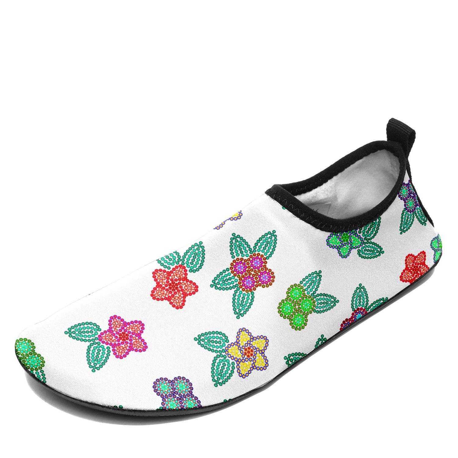 Berry Flowers White Sockamoccs Kid's Slip On Shoes Herman