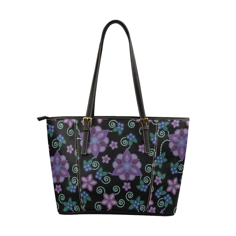 Berry Picking Leather Tote Bag/Large (Model 1640) bag e-joyer