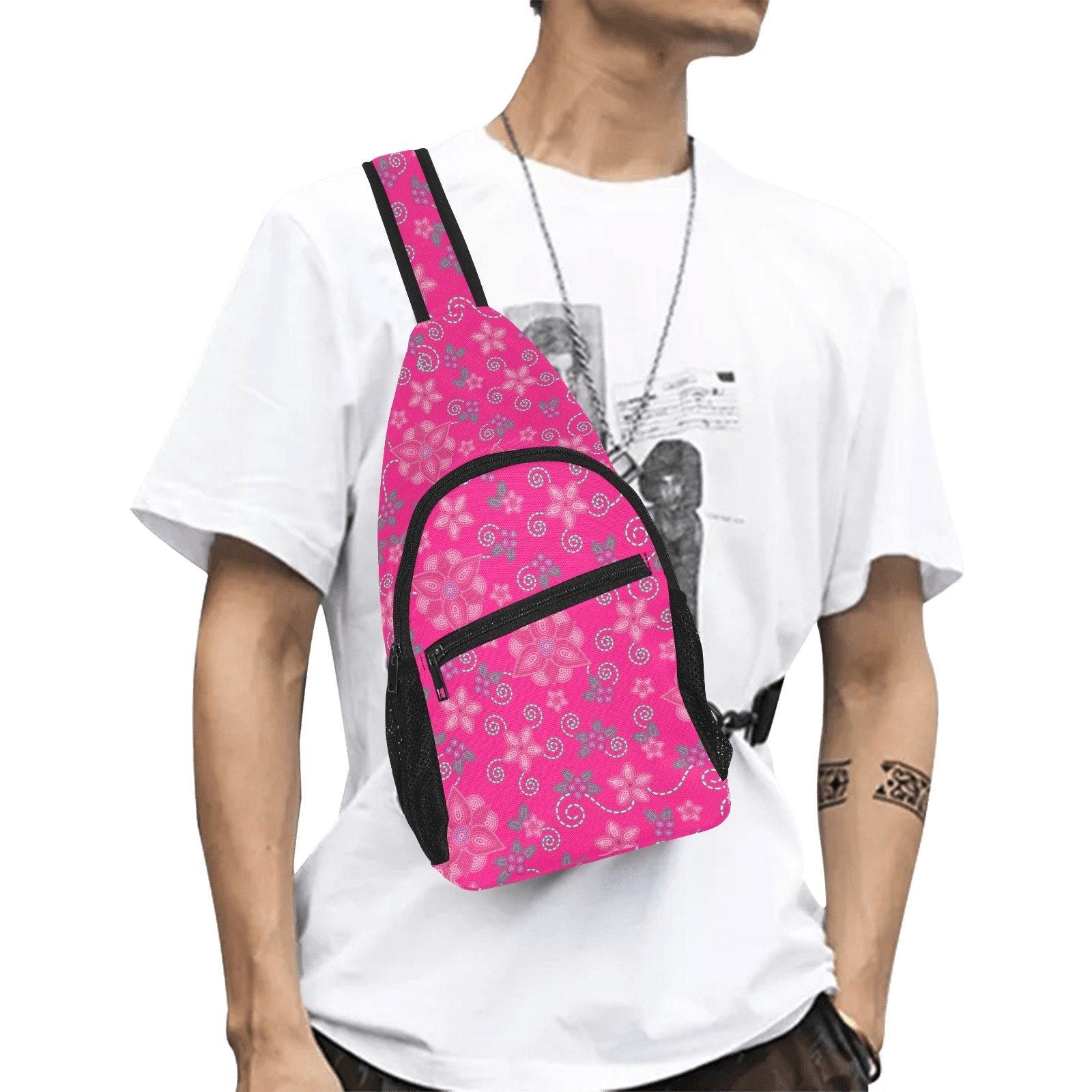 Berry Picking Pink All Over Print Chest Bag (Model 1719) All Over Print Chest Bag (1719) e-joyer