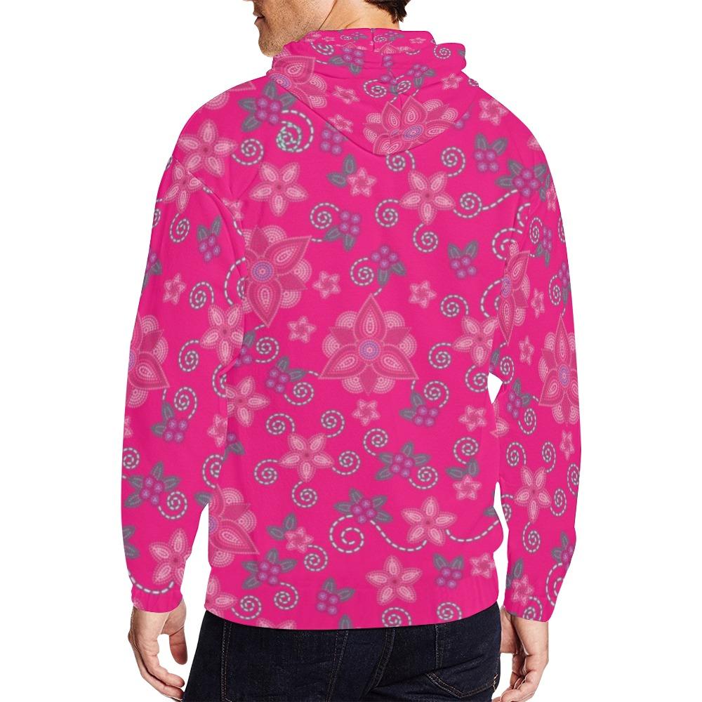 Berry Picking Pink All Over Print Full Zip Hoodie for Men (Model H14) All Over Print Full Zip Hoodie for Men (H14) e-joyer