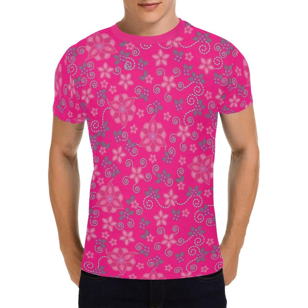 Berry Picking Pink All Over Print T-Shirt for Men (USA Size) (Model T40) All Over Print T-Shirt for Men (T40) e-joyer