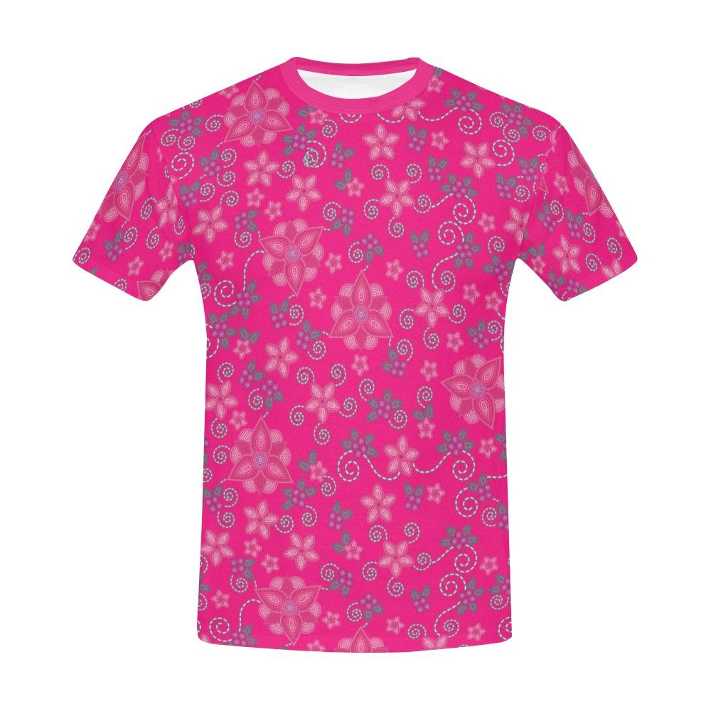 Berry Picking Pink All Over Print T-Shirt for Men (USA Size) (Model T40) All Over Print T-Shirt for Men (T40) e-joyer