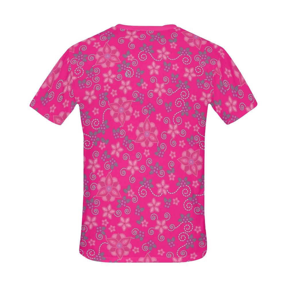 Berry Picking Pink All Over Print T-Shirt for Men (USA Size) (Model T40) All Over Print T-Shirt for Men (T40) e-joyer