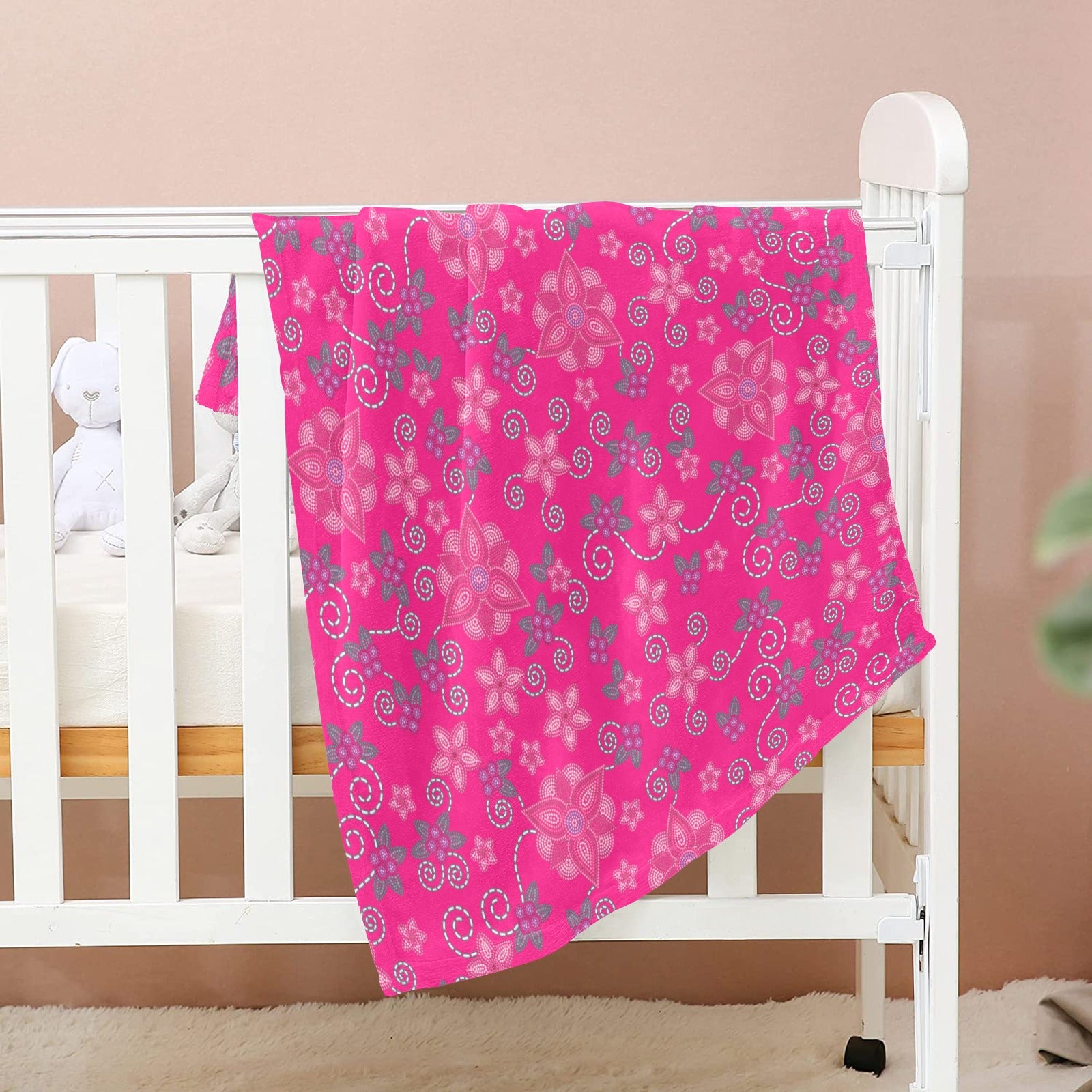 Berry Picking Pink Baby Blanket 30"x40" Baby Blanket 30"x40" e-joyer