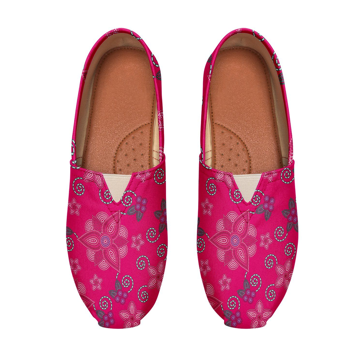 Berry Picking Pink Casual Unisex Slip On Shoe Herman