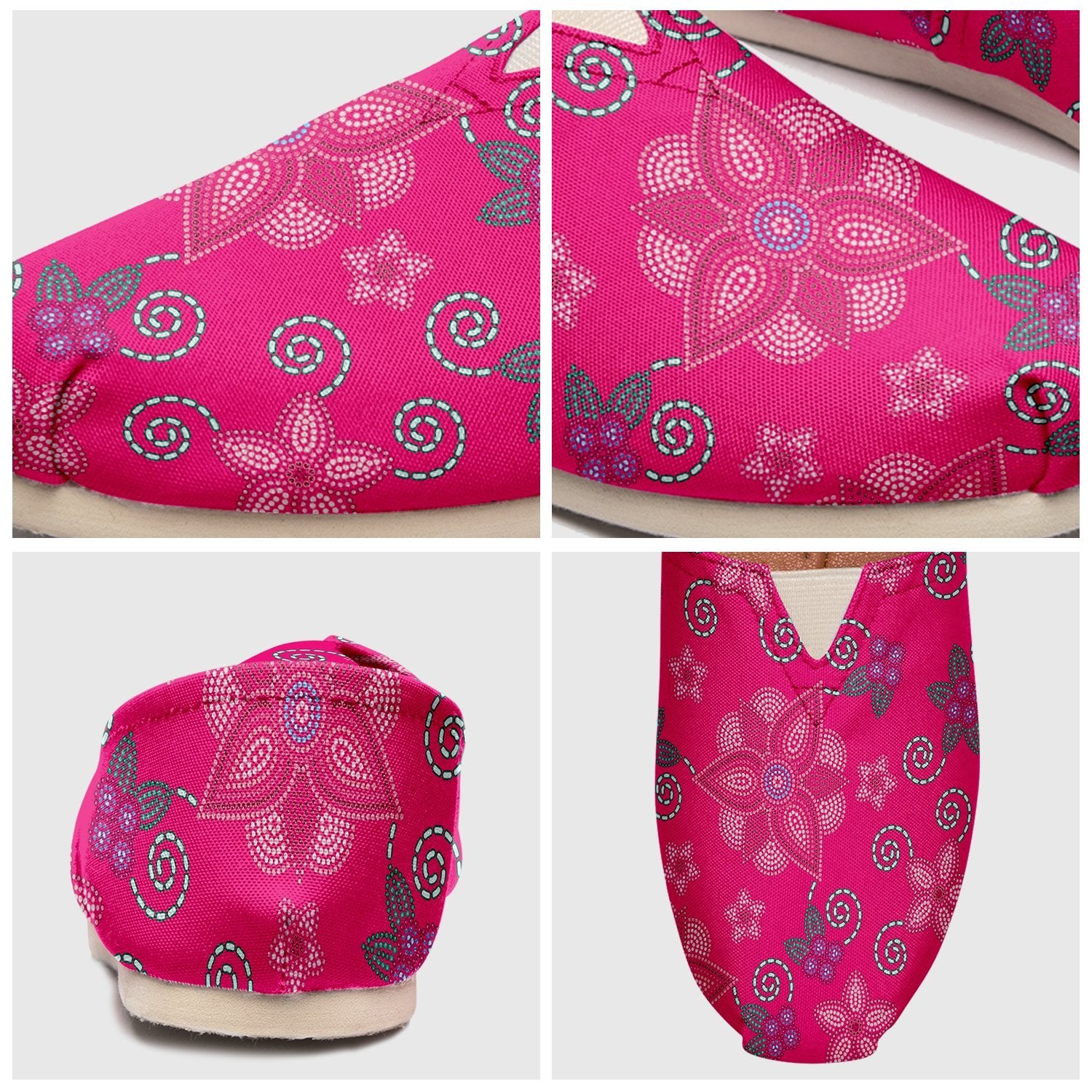 Berry Picking Pink Casual Unisex Slip On Shoe Herman