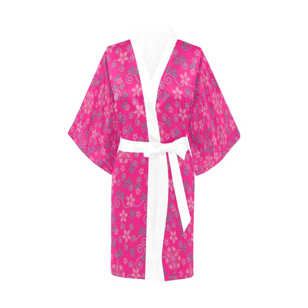 Berry Picking Pink Kimono Robe Artsadd
