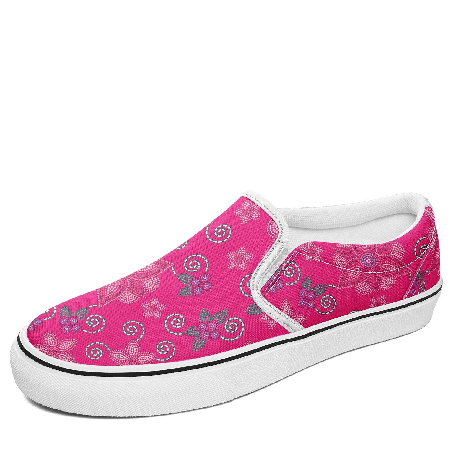 Berry Picking Pink Otoyimm Kid's Canvas Slip On Shoes otoyimm Herman