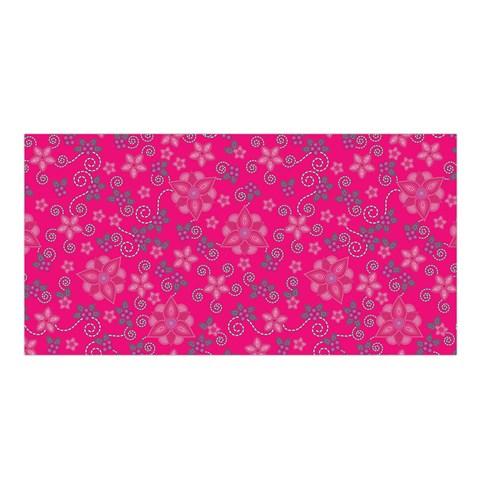 Berry Picking Pink Satin Shawl Scarf 49 Dzine