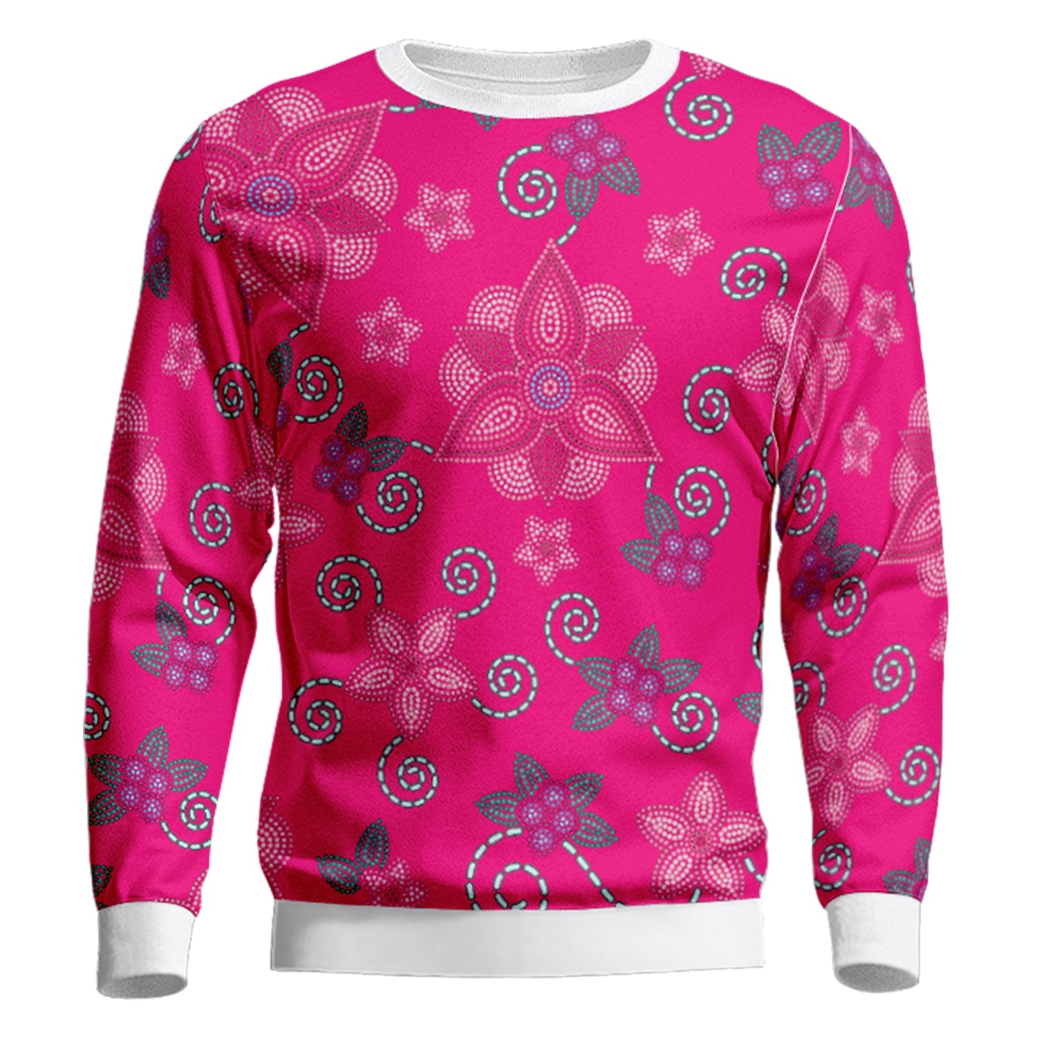 Berry Picking Pink Unisex Crewneck Long Sleeve Top Top Herman