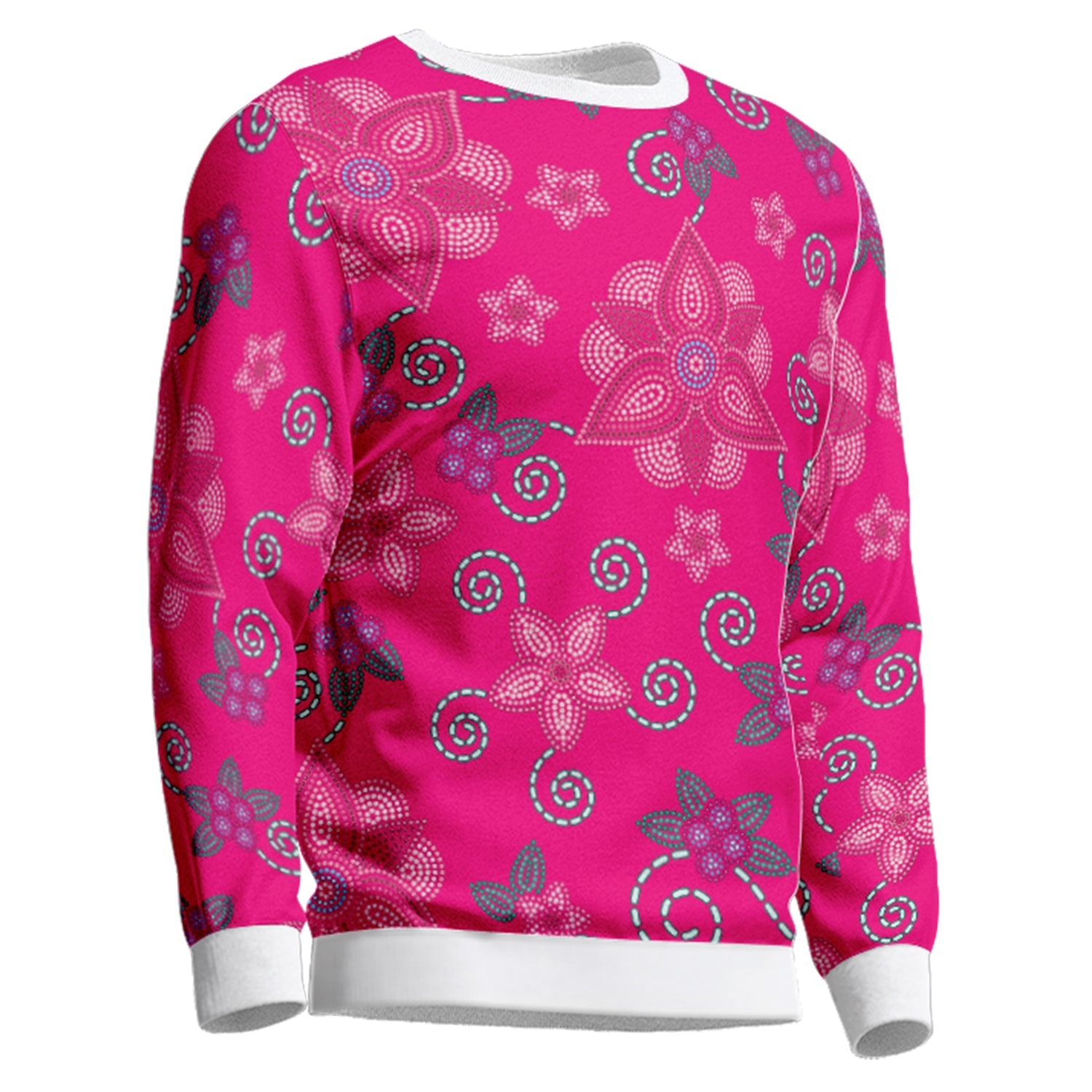 Berry Picking Pink Unisex Crewneck Long Sleeve Top Top Herman