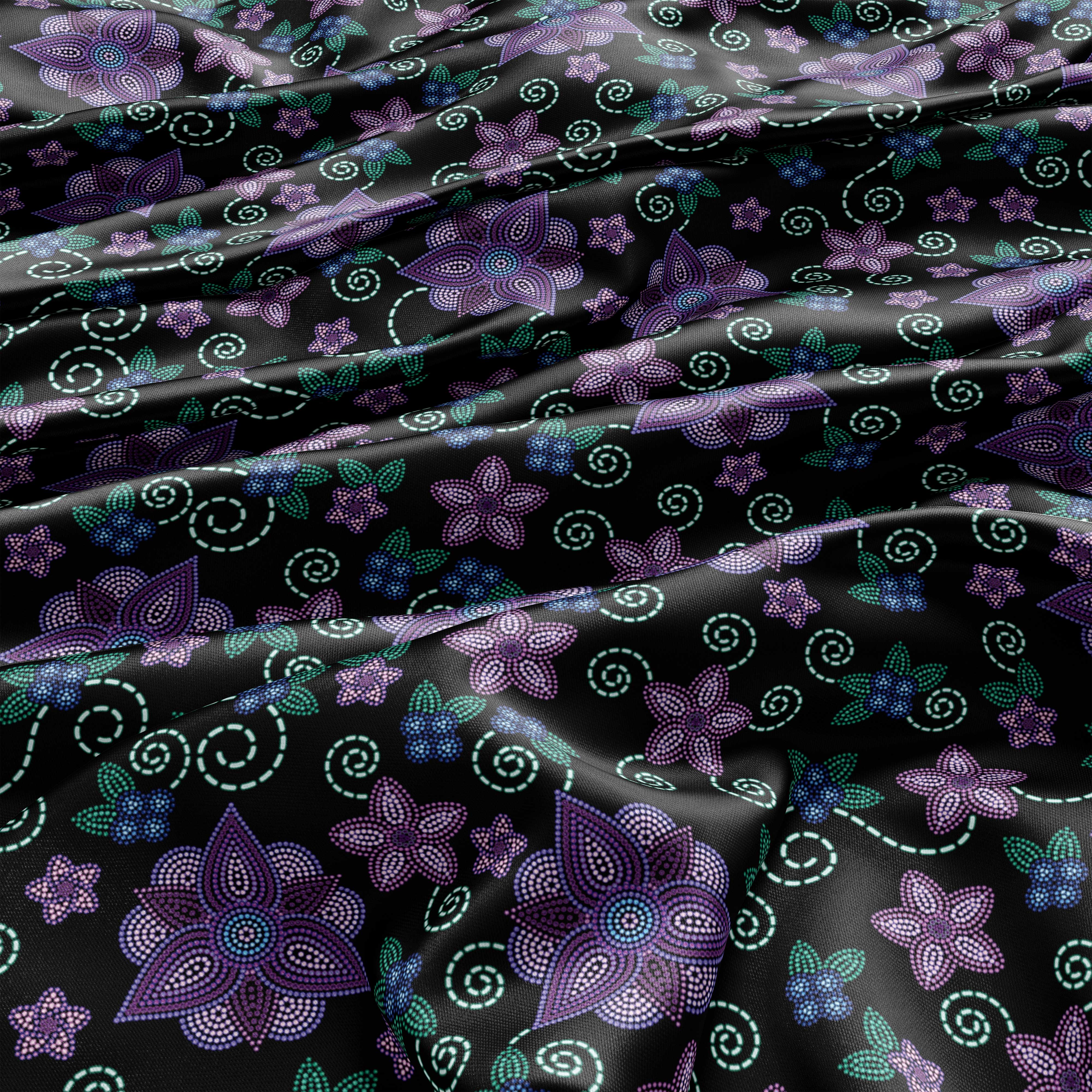 Berry Picking Satin Fabric 49DzineStore