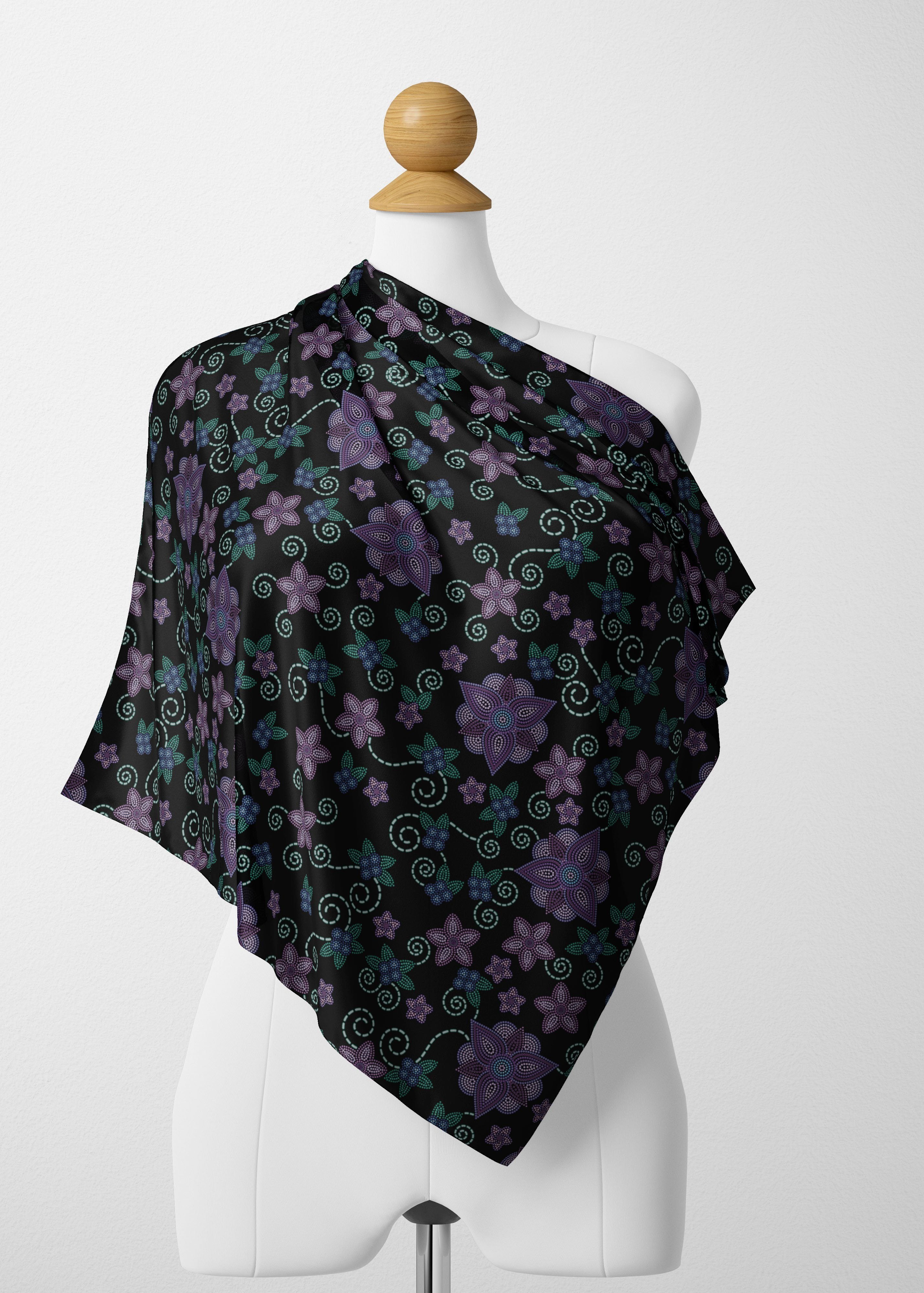 Berry Picking Satin Shawl Scarf 49 Dzine