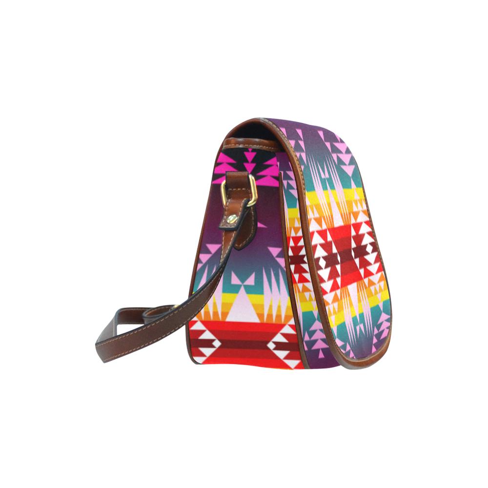 Between the Appalachian Mountains Saddle Bag/Small (Model 1649) Full Customization Saddle Bag/Small (Full Customization) e-joyer