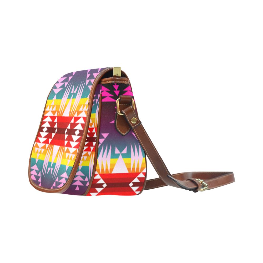 Between the Appalachian Mountains Saddle Bag/Small (Model 1649) Full Customization Saddle Bag/Small (Full Customization) e-joyer