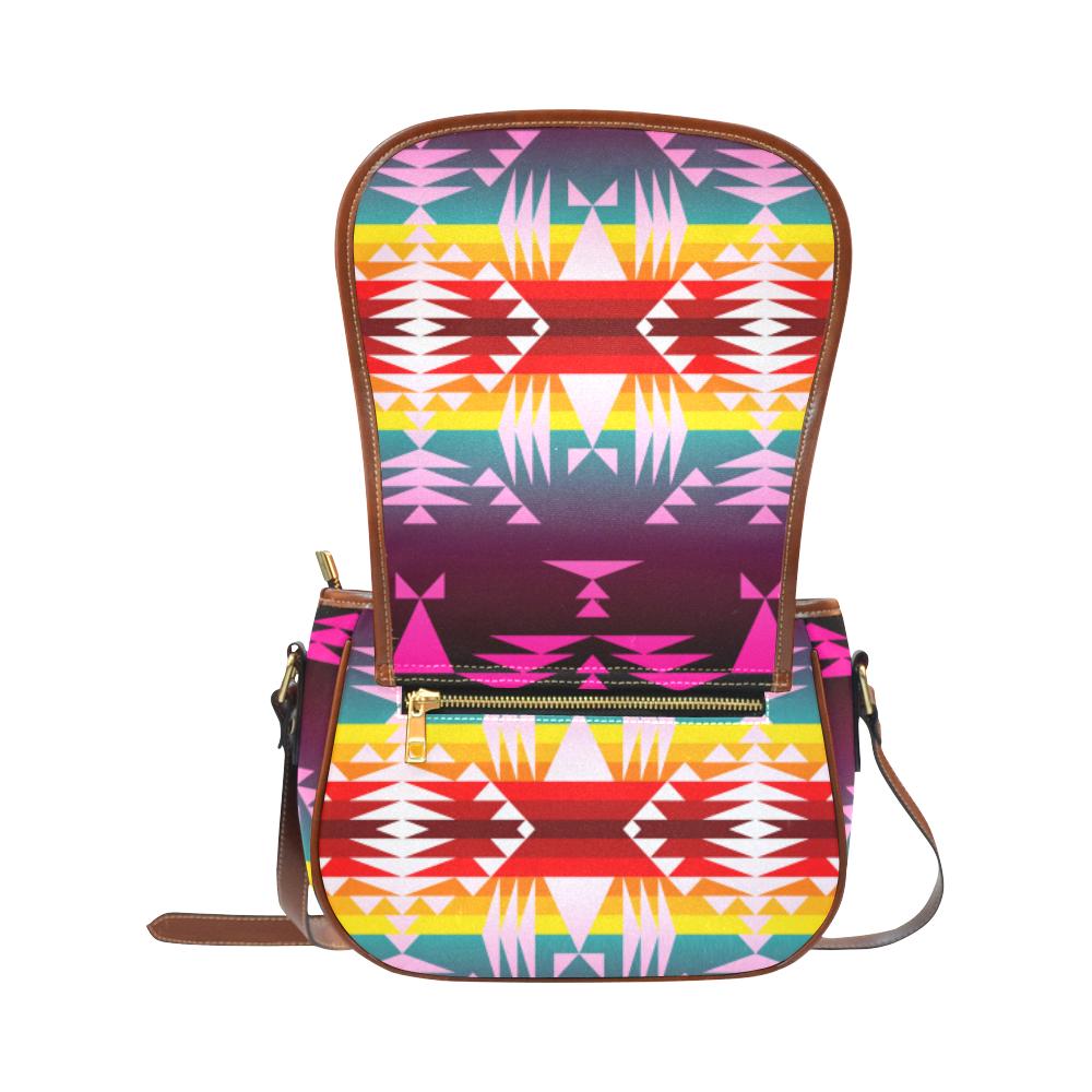 Between the Appalachian Mountains Saddle Bag/Small (Model 1649) Full Customization Saddle Bag/Small (Full Customization) e-joyer