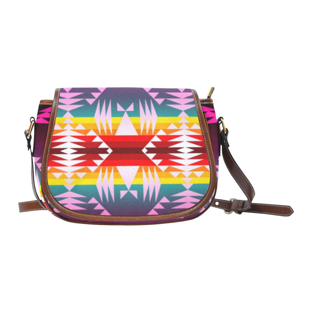 Between the Appalachian Mountains Saddle Bag/Small (Model 1649) Full Customization Saddle Bag/Small (Full Customization) e-joyer
