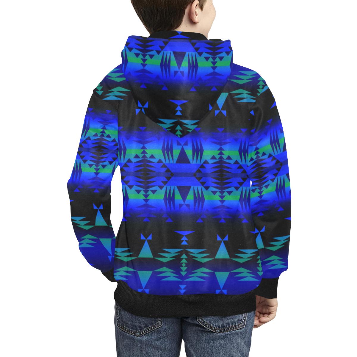 Between the Blue Ridge Mountains Kids' All Over Print Hoodie (Model H38) Kids' AOP Hoodie (H38) e-joyer