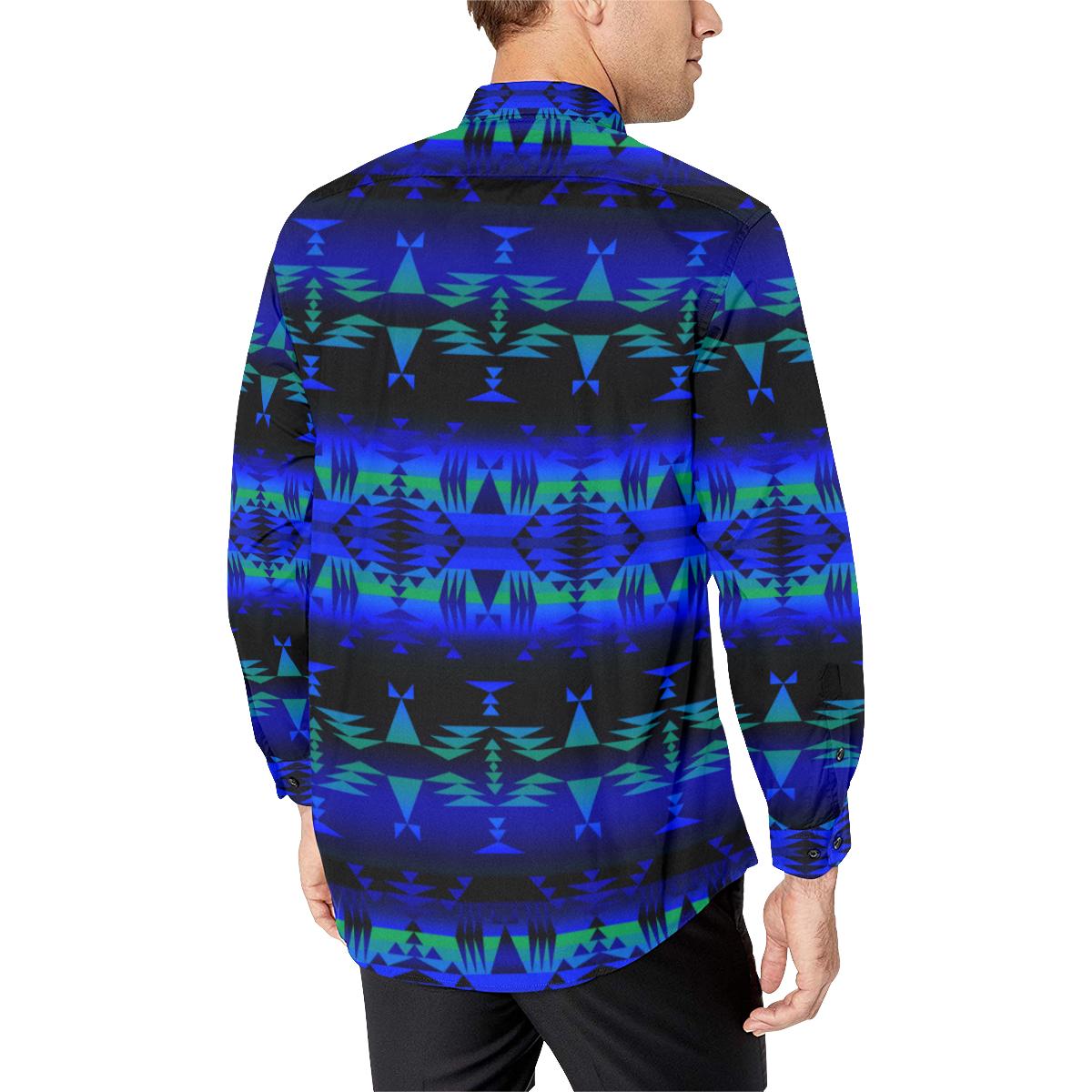 Between the Blue Ridge Mountains Men's All Over Print Casual Dress Shirt (Model T61) Men's Dress Shirt (T61) e-joyer